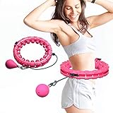 CYLARAT Reifen Hoop Fitness Erwachsene,Einstellbar Breit Reifen Hoop mit Massagenoppen und 24 Abnehmbare Teile,Smart Reifen Hoop ideal für Anfänger Kinder Erwachsene Fitness Abnehmen Training