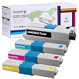 BAISINE 4er-Pack Toner Kompatible Oki MC362 für Oki MC362 MC362dn C531dn C511dn MC562 MC352 C310 C312dn C330 C331dn MC351 MC361 C510dn C530 MC561, 44469803 44469706 44469705 44469704 (BCMY)