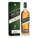 Johnnie Walker Green Label Blended Scotch Whisky – Aus den vier Ecken Schottlands direkt ins Glas – In edler Geschenkverpackung – 1 x 0.7