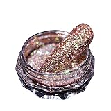 SANWOOD Nagelbohrpulver, Shiny Quick Dry Glitter Diamant Kristallpulver DIY Maniküre Nägel Kunst Polnisch Tipps für Frauen Mädchen Color 1