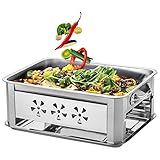 LMZZ Tischgrill Holzkohlegrill Picknickgrill Campinggrill, Edelstahl Räuchergrill für Outdoor Garten Grillparty, Gegrillter Fischofen Optimal zum Grillen Auf Dem Balk