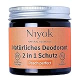 Niyok® 2 in 1 Deo ohne Aluminium Antitranspirant Deocreme Deodorant Creme | Damen | Herren starkes Schwitzen | aluminiumfrei - Peach perfect – 40