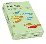 Papyrus 88042629 Drucker-/Kopierpapier farbig, Bastelpapier: Rainbow 80 g/m ², A4, 500 Blatt Buntpapier, matt, mittelgrü