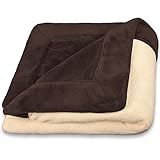 CelinaTex Toronto Kuscheldecke XXL 220 x 240 cm dunkel braun und beige Mikrofaser Wohndecke Fleece Tagesdeck