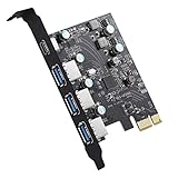 YEELIYA PCIe USB 3.0 Karte mit 5 Gbit/s Bandbreite 4-Port (3 x USB-A -1 x USB-C) USB C PCIe Karte USB 3.0 Karte interner USB 3 Hub Konverter Pcie Splitter für Desktop PC unterstü