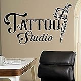 Tattoo Studio Poster Wandtattoo Werbung Poster Vinyl Poster Kunst Aufkleber Tattoo Maschine Fensteraufkleber Wasserdichte Tapete 72X43C