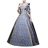 Eaylis Mode Damen Gothic Vintage Kleid Steampunk Retro Gericht Prinzessin Halbarmkleid,Abendkleid Kleid Punk+Gothic Kleidung Damen Kleider Gothic Bekleidung Festliche Kleider Glitzer Partyk