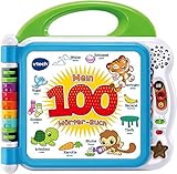 VTech Baby Mein 100-Wörter-Buch – Interaktives Bilderbuch zum Lernen erster Wörter mit 12 bilingualen Seiten in Deutsch-Englisch – Für Kinder von 2-5 J