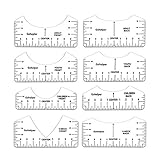 8 Stück Ausrichtungswerkzeug Tshirt Transparent T-shirt Lineal Guide Ausrichtungslineal Werkzeug Für T-shirt, Für Kinder Erwachsene, Für Cricut-Heißpresse Heißpresse Sublimation Siebdruck Vinylp