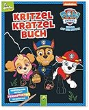 Paw Patrol Kritzel-Kratzel-Buch für Kinder ab 5 Jahren: Auskratzmotive mit tollen Farbeffekten. Kartzbuch mit Bambus-Stick