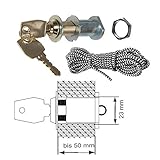 Entriegelungsschloss Steckschloss Notentriegelung Notentriegelungsschloss D20/23 mm max 50mm Tordick