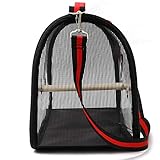 Reuvv Leicht Vogel Trage Käfig Transparent Klar PVC Atumungsaktiv Papageien Reisetasche Haustier - R