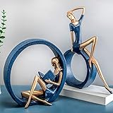 RJZH 2 Stück Desktop-Ornamente,OK Kombination Harz Handwerk Wohnzimmer TV Schrankdekoration Exquisites Eingang Weinschrank Home Dek