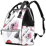 WJJSXKA Rucksäcke Wickeltasche Laptop Notebook Rucksack Reise Wandern Tagesrucksack für Damen Herren - Schminkp