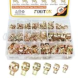 FIXITOK 120 Stück Kraftstoffleitung Schlauchschellen Benzinschlauch Wasserrohr Luftschlauch Silikon Vakuum Schlauchschelle Sortiment Kit (10 x 6mm 7mm 8mm 9mm 10mm 11mm 12mm 14mm 16mm 18mm 20mm 22mm)