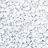 naninoa Marbles 7-15 mm. Weiße, gerundete Steine, Marmorsteine, Dekosteine, Kies, Nuggets, Kieselsteine weiß. 0,5 kg / 500 g. Weiß, W