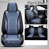 SUNQQJ Sitzbezüge Auto Autositzbezüge Universal Set für Vw Up! Golf Polo Caravelle Multivan Sharan Passat Variante T-ROC T-Cross Auto Zubehör, Schwarz B