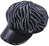FGHDFH Ballonmütze Achteckiger Hut Damen Baskenmütze Barett Wintermütze Maler Künstler Visor Baskenmütze Herbst Winter Retro Schiebermütze,D
