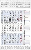 3-Monats-Planer Combi Blau 2022: 3-Monatskalender groß I Wandplaner / Bürokalender mit Datumsschieber, Ferienterminen, Vor-und Nachmonat und Jahresübersicht I extra Streifenplaner I 30 x 47,8