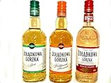 Dreierpack 3x0,5L Polnischer Wodka Vodka 1 Zoladkowa Gorzka, 1 Minze , 1 Black Cherry. 3 Flaschen G