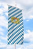 Deitert Bundesland-Flagge Bayern – 80x200 cm Bayern-Flagge mit Löwen-Wappen (Raute), Bannerfahne aus reißfestem Polyester, Bayern-Fahne mit Doppelsicherheitsnaht g