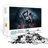 TTbaoz 1000 Teile Puzzles für Erwachsene The Witcher 3 White Wolf Geralt 38X26cm Papierpuzzle Familienbildung Puzzles für Kinder 1000T