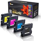 4X 123Color Alternative Druckerpatronen kompatibel für Ricoh Aficio SG 2100 SG 2100 N SG 3100 SNW SG 3110 DN SG 3110 DNw Schwarz Cyan Magenta Yellow GC 41K GC 41C GC 41M GC 41Y GC41K GC41C GC41M GC41