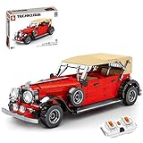 LOTSOFUN Technik Retro Auto Oldtimer Vintage Car mit Fernbedienung & Motor, Auto Kompatibel mit Lego Technic - 1134 Teile - Dynamische V