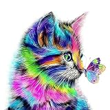 AmzKoi Diamant Malere Kits, DIY 5D Diamond Painting Set Katze, Malen nach Zahlen Diamant, Diamant Painting Bilder Arts Craft für Home Wand-Decor 30 x 30