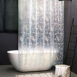 Duschvorhang Transparent 180x180cm Duschvorhänge Anti-Schimmel Wasserdichter Badewanne Vorhang Eva Badevorhang Shower Curtains Klar für B