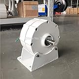 Niedrige Geschwindigkeit, 600 W, 12 V, 24 V, 48 V, 3 Phasen, getriebeloser Permanent-Magnetgenerator, Wechselstrom-Lichtmaschinen für Windwasserturbine (24 V ohne Base, eine Welle)