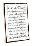 TypeStoff Holzschild mit Spruch – Familie Regeln HAUSORDNUNG – Shabby chic Retro Vintage Nostalgie deko Typografie-Grafik-Bild bunt im Used-Look aus MDF-Holz (28,2 x 19,5 cm) - HS-00058