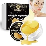 O³ Augenpads gegen Augenringe // 60 Pads // Eye Mask mit 24K Gold Essenz // Tränensäcke und Falten entfernen // Mit Hyaluronsäure & Collagen // Augen Patches - Kollagen Mask