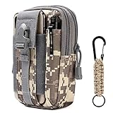 flintronic Taktische Hüfttaschen, Militär Kompakt Gürteltasche Multifunktional Bauchtasche Tasche Beutel für Camping Wandern Radfahren Klettern und Reisen Mit Karab