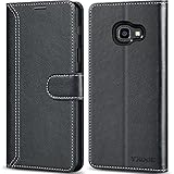 ykooe Hülle für Samsung Galaxy Xcover 4/4s, Hochwertig PU Leder Tasche Handyhülle für Samsung Galaxy Xcover 4/4s Schutzhülle, Schw