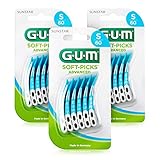 GUM SOFT-PICKS ADVANCED Interdentalreiniger/Einfache und sanfte Reinigung der Zahnzwischenräume/Angenehmes Anwendungsgefühl/Gute Erreichbarkeit aller Zahnzwischenräume / 3 x 60 Stück (Small)