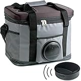 TROIKA Kühltasche mit Wireless Lautsprecher | auslaufsicheres 16 Liter Cooler Bag (ca. 30 Dosen) | Top mit Snack & cupholder | Outdoor Fun Equipment für Deinen Party-Sommer | Speaker herausnehmb