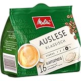 Melitta gemahlener Röstkaffee in Kaffeepads, 10 x 16 Pads, vollmundig und temperamentvoll, Stärke 3 bis 4, Auslese k