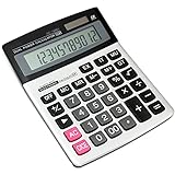 AOHAI Taschenrechner Standardfunktion Scientific Electronics Desktop-Rechner, Dual Power, Big Button 12-stellige große LCD-Anzeige, Handheld für tägliches und grundlegendes Bü