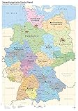 B1 Verwaltungskarte Deutschland - Bundesländer/Regierungsbezirke/Landk