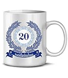 Hochzeitstag Porzellan-hochzeit 20 Jahre Ehe Tasse Becher Hochzeitsjubiläum Kaffee Hochzeitstassen Geschenke Männer Frauen Hochzeitsgeschenk paare Partner pärchen Mann Frau paar-e zur jahrestag dek