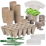 Royal Gardineer Pflanzen Anzuchtkits: 168-tlg. Pflanzen-Anzucht-Set mit biologisch abbaubaren Pflanztöpfen (Pflanzen Starter Kits)