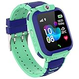 Kinder Smart Watch GPS Tracker, Wasserdichtes Smartwatches Telefon für Kinder Mädchen Jungen Urlaub Geburtstagsgeschenk, Kinder GPS Watch Touchscreen mit SOS Telefonanruf Voice Chat L