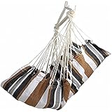 TASJS Stuhl hängend Schaukel, Outdoor-Freizeit-Schwingen-Stuhl mit Rückenlehne und Sitzkissen Comfort Haltbarkeit, für Innen Außenpatio Yard Garten (Size : 100 * 130CM)