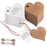 Valentinstag Geschenkanhänger 200 Stück, Weiß Und Leder Valentinstag Herzförmige Stile Haben, Anwendung Auf Geschenkanhänger, Wunschanhänger,