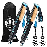 Wanderstöcke Trekkingstöcke teleskop- Verstellbare 7075 Walking Stöcke aus Aluminiumlegierung mit verstellbarem Schnellklappverschluss, zusammenklappbar, Ultraleicht zum Wandern, Trekking-B
