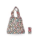 reisenthel AT7048 mini maxi shopper happy flowers – Einkaufsbeutel mit 15l Volumen bei winzigem Packmaß – B 43,5 x H 63 x T 6