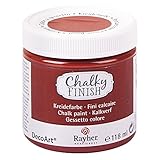 Rayher 38867222 Chalky Finish auf Wasser-Basis, Kreide-Farbe für Shabby-Chic-, Vintage- und Landhaus-Stil-Looks, 118 ml,