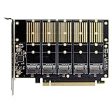 Runtodo JMB585 PCIe X16 M.2 Key B NVMe SSD Erweiterungskarte NGFF SSD Karte für Laptop PC