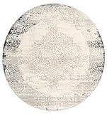 RugVista, Alaska, Maschinengefertigt, Teppich, Modern, Kurzflor, ∅ 200 cm, Runden, Oeko-Tex Standard 100, Polypropylene, Flur, Schlafzimmer, Küche, Wohnzimmer, Hellgrau C
